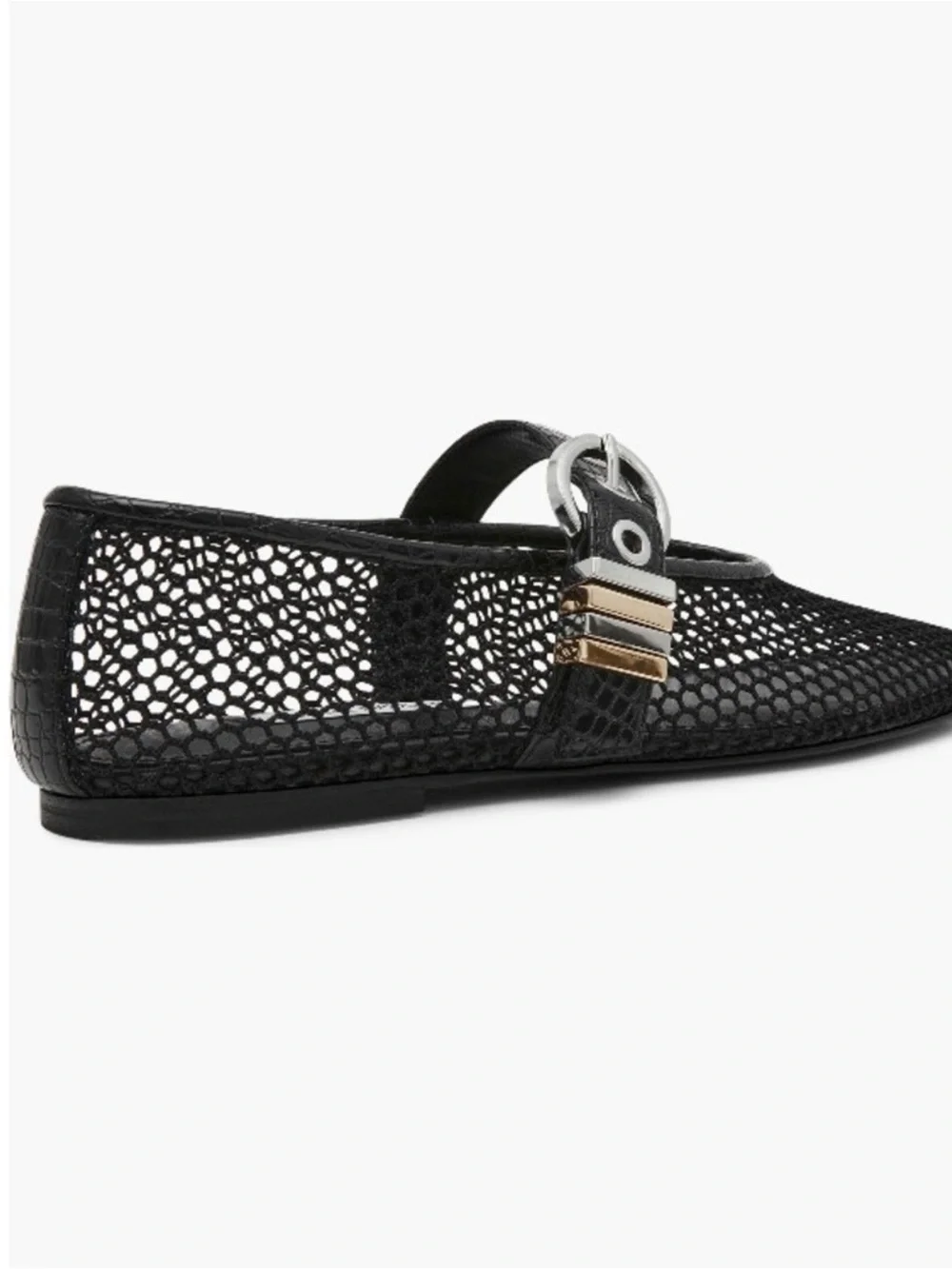 Steve Madden black Mesh Mary Jane Flat Shoes size 6